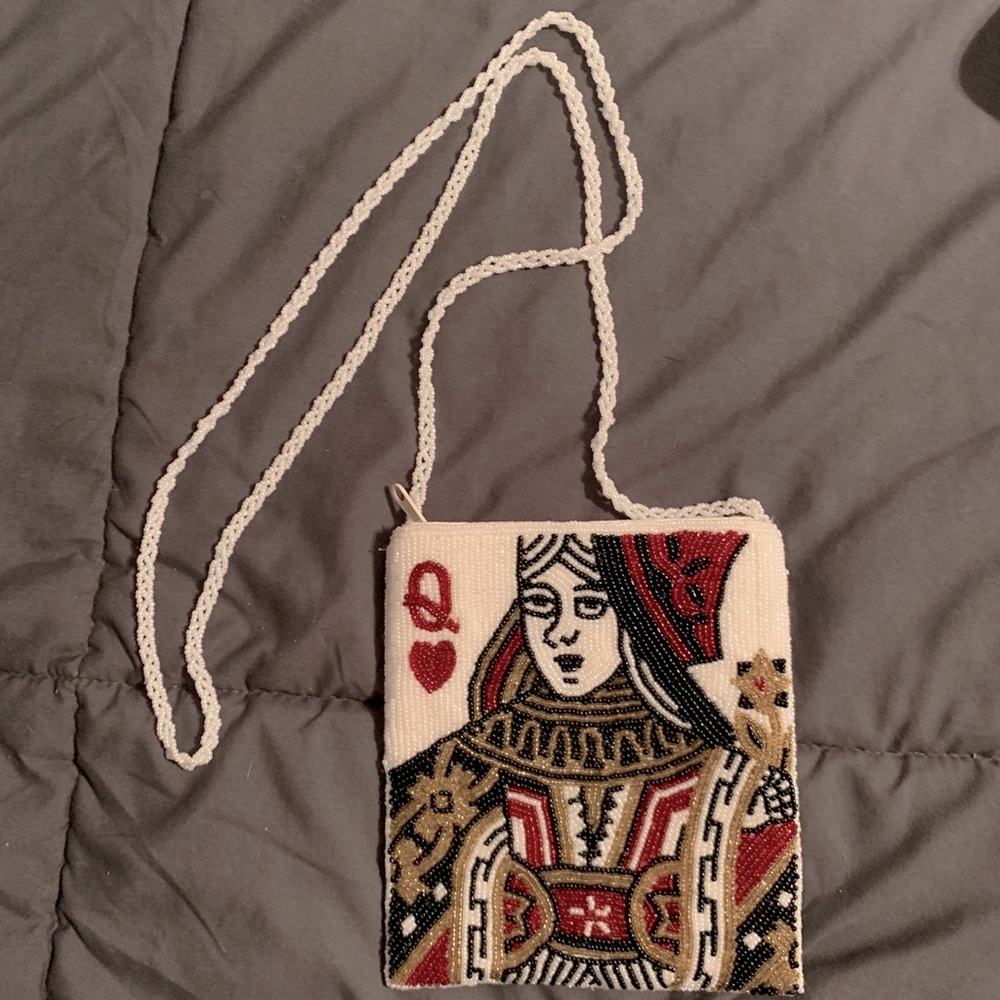 Queen of Hearts Beaded Crossbody